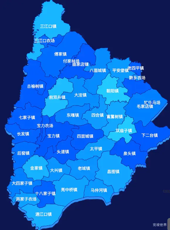 echarts铁岭市昌图县geoJson地图 visualMap控制地图颜色