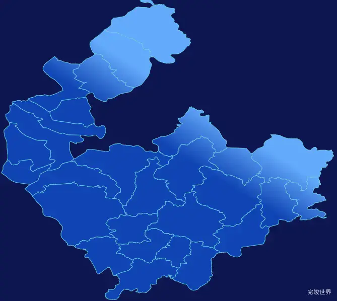 echarts朝阳市朝阳县geoJson地图全局颜色渐变