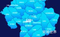 echarts朝阳市北票市geoJson地图局部颜色渐变实例