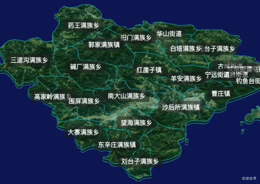 threejs葫芦岛市兴城市geoJson地图3d地图