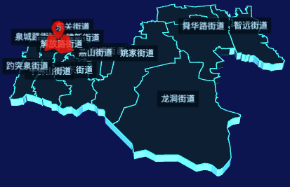 3.echarts济南市历下区geoJson地图渲染效果