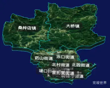 threejs济南市天桥区geoJson地图3d地图自定义贴图加CSS3D标签