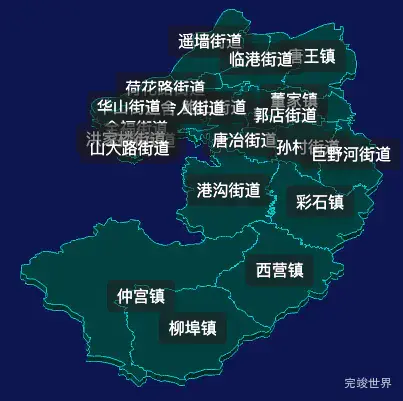 threejs济南市历城区geoJson地图3d地图css2d标签
