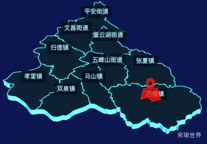 echarts济南市长清区geoJson地图3d地图自定义图标