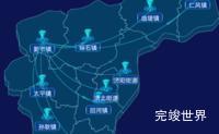 echarts济南市济阳区geoJson地图label自定义样式演示实例