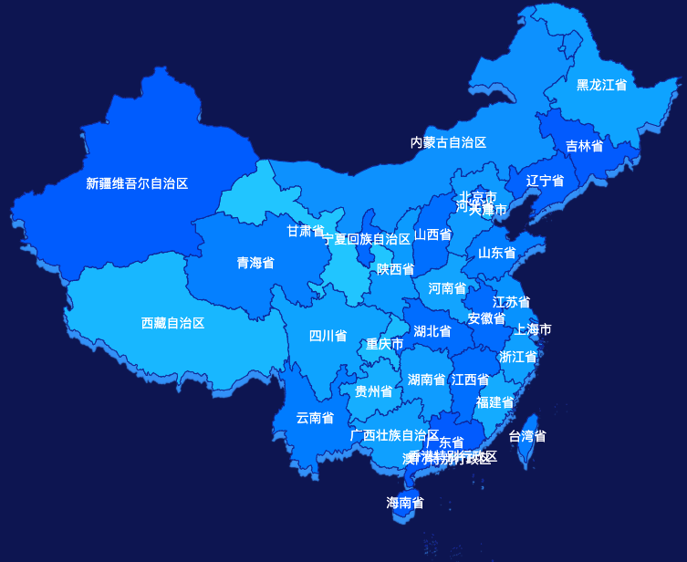 visualMap控制地图颜色
