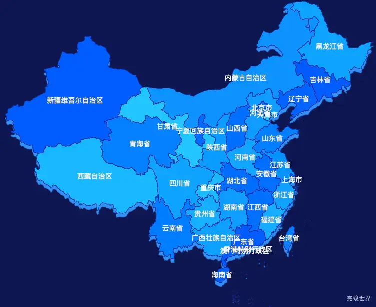 visualMap控制地图颜色