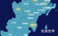 echarts青岛市黄岛区geoJson地图热力图实例代码