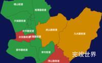 echarts青岛市李沧区geoJson地图定义颜色演示实例