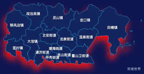 echarts青岛市即墨区geoJson地图阴影