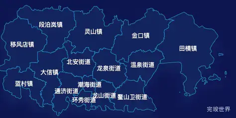 echarts青岛市即墨区geoJson地图地图下钻展示