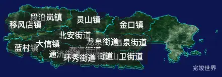 threejs青岛市即墨区geoJson地图3d地图自定义贴图加CSS2D标签