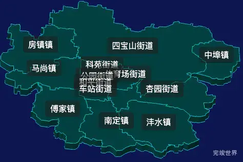 threejs淄博市张店区geoJson地图3d地图css2d标签