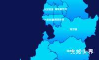 echarts淄博市周村区geoJson地图局部颜色渐变演示实例