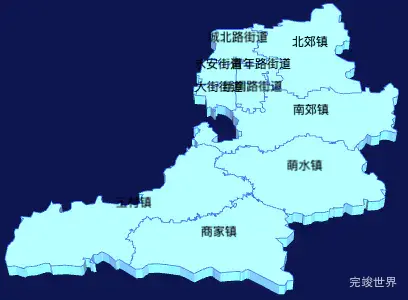 echarts淄博市周村区geoJson地图3d地图