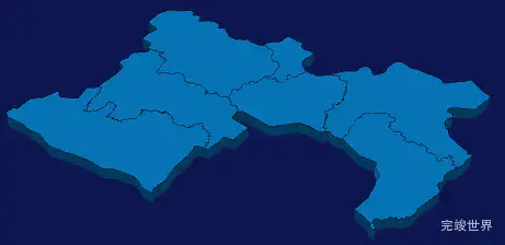 echarts枣庄市峄城区geoJson地图3d地图实例旋转动画