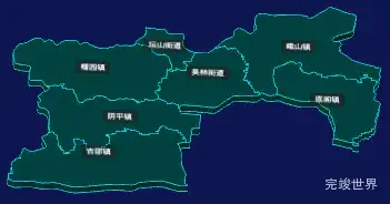 threejs枣庄市峄城区geoJson地图3d地图CSS3D标签