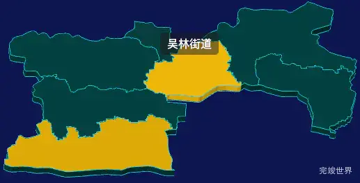 threejs枣庄市峄城区geoJson地图3d地图指定区域闪烁