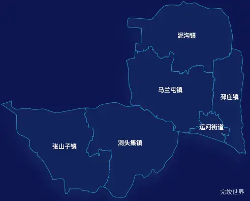 echarts枣庄市台儿庄区geoJson地图地图下钻展示