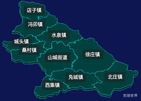 threejs枣庄市山亭区geoJson地图3d地图css2d标签