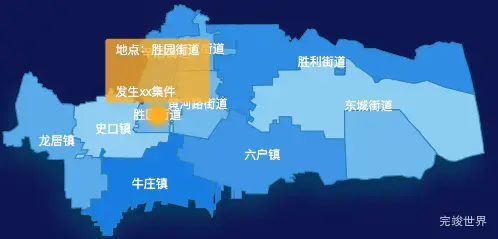 echarts东营市东营区geoJson地图 tooltip轮播