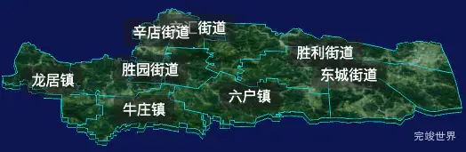 threejs东营市东营区geoJson地图3d地图自定义贴图加CSS2D标签