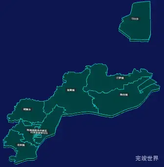 threejs东营市利津县geoJson地图3d地图CSS3D标签