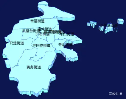 echarts烟台市芝罘区geoJson地图3d地图