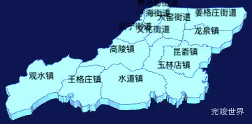 echarts烟台市牟平区geoJson地图3d地图