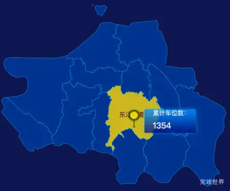 echarts烟台市龙口市geoJson地图点击地图插小旗