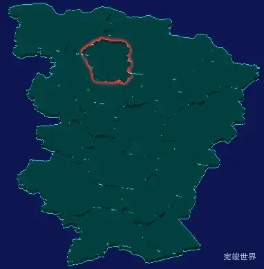 threejs烟台市莱阳市geoJson地图3d地图红色描边闪烁警报