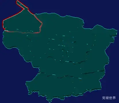 threejs烟台市招远市geoJson地图3d地图红色描边闪烁警报