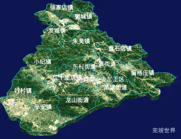 echarts烟台市海阳市geoJson地图3d地图自定义贴图-绿色地面