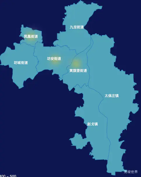 echarts潍坊市坊子区geoJson地图热力图