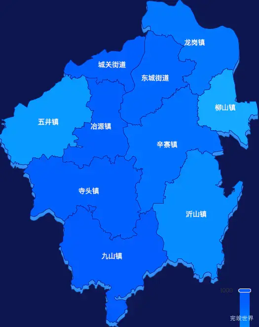 echarts潍坊市临朐县geoJson地图 visualMap控制地图颜色