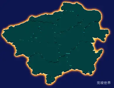 threejs潍坊市临朐县geoJson地图3d地图添加金色效果