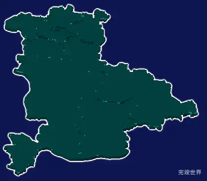 threejs潍坊市昌乐县geoJson地图3d地图添加描边效果