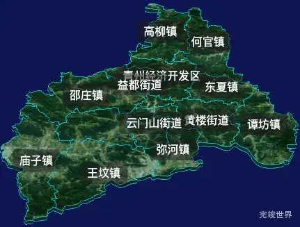 threejs潍坊市青州市geoJson地图3d地图自定义贴图加CSS2D标签