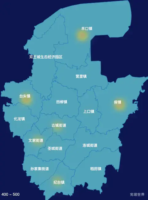 echarts潍坊市寿光市geoJson地图热力图