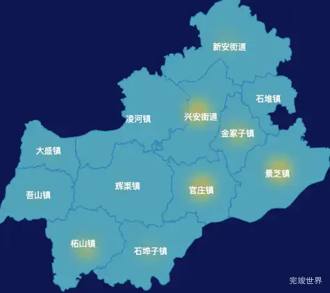 echarts潍坊市安丘市geoJson地图热力图