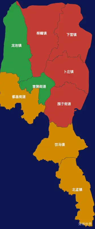 echarts潍坊市昌邑市geoJson地图定义颜色