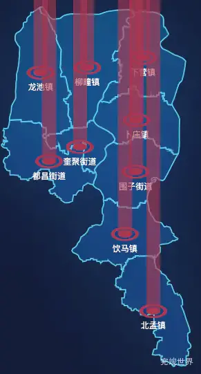 echarts潍坊市昌邑市geoJson地图添加柱状图