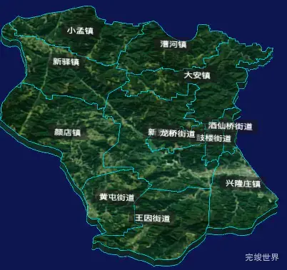 threejs济宁市兖州区geoJson地图3d地图