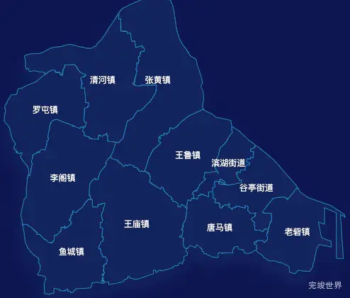 echarts济宁市鱼台县geoJson地图地图下钻展示