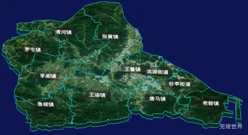 threejs济宁市鱼台县geoJson地图3d地图