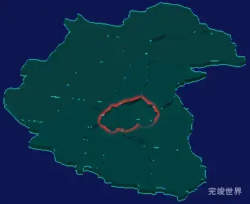 threejs济宁市金乡县geoJson地图3d地图红色描边闪烁警报