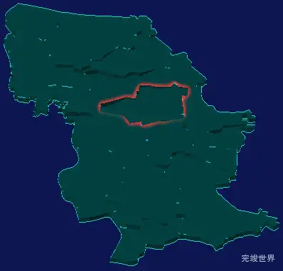 threejs济宁市嘉祥县geoJson地图3d地图红色描边闪烁警报