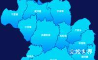 echarts日照市五莲县geoJson地图局部颜色渐变演示实例