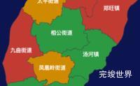 echarts临沂市河东区geoJson地图定义颜色效果实例