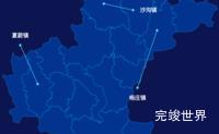 echarts临沂市沂水县geoJson地图自定义引导线效果实例